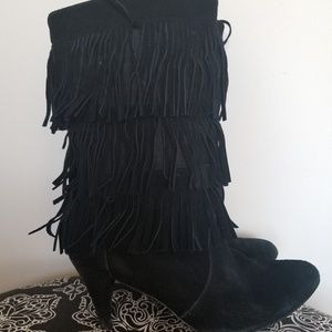 Chinese laundry fringe Boots